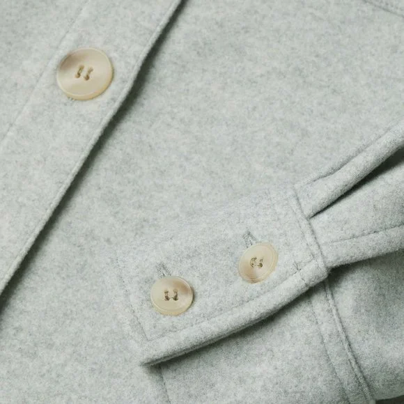 (NWT) H&M - spring light green melange shirt jacket / shacket (xs) - Picture 7 of 16